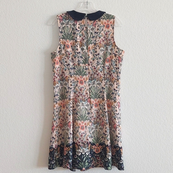 LAUREN CONRAD Floral Sleeveless Peter Pan Collar Dress NWOT - Picture 3 of 10